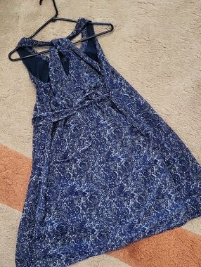 Converse Navy Paisley Midi Dress